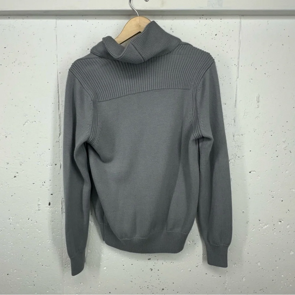 Banana Republic Men’s Size Large Gray Merino Wool Blend Shawl Collar Sweater